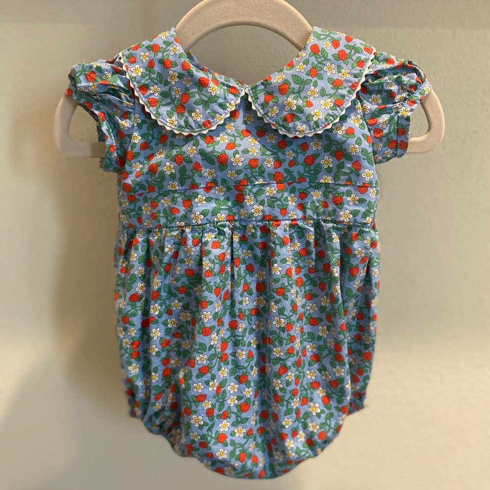 Classic Prep strawberry bubble romper
